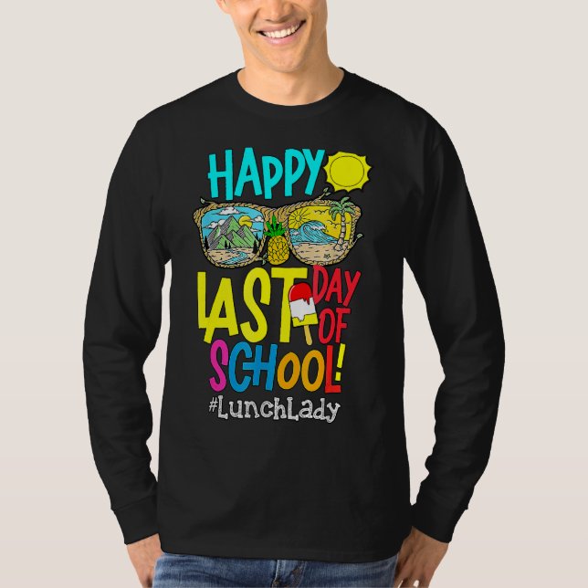 Camiseta Dama De Almoço De Dó No Último Dia Da Escola Brea  (Frente)