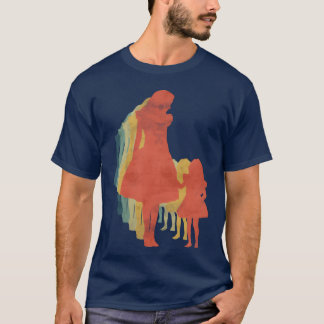 Camiseta Dama de Cor da Vintagem da Mãe e da Filha