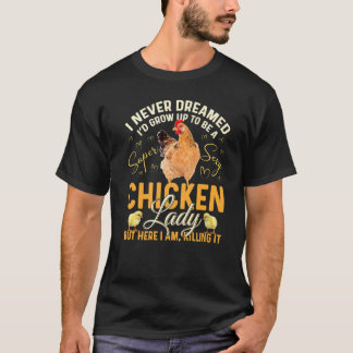 Camiseta Dama de Frango Para Mulheres Menina Frango Sexy Fa