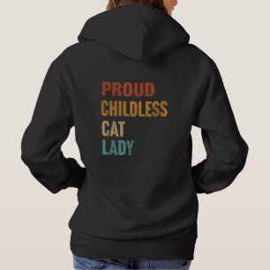 Camiseta Dama de Gato Sem Filhos Orgulhosamente Retro para 