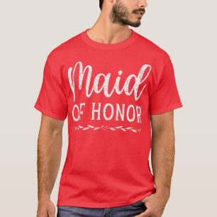 Camiseta Dama De Honra Chuveiro De Noiva Casamento Mulheres