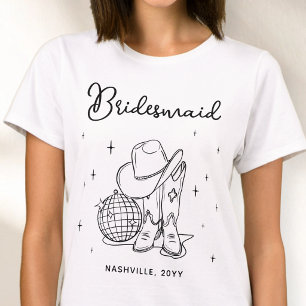 Camiseta Dama de honra de festa de despedida de solteira co