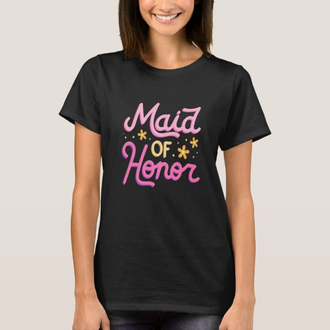 Camiseta Dama De Honra Festa De Despedida De Solteira Bride (Frente)
