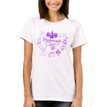 Dama de Honra Imagens de Casamento Desenho Roxo Do