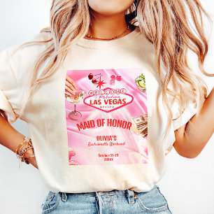 Camiseta Dama de Honra Las Vegas Despedida de Solteira Pôqu