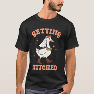 Camiseta Dama de Honra Noiva Bebê Pato Selvagem Vaqueiras s