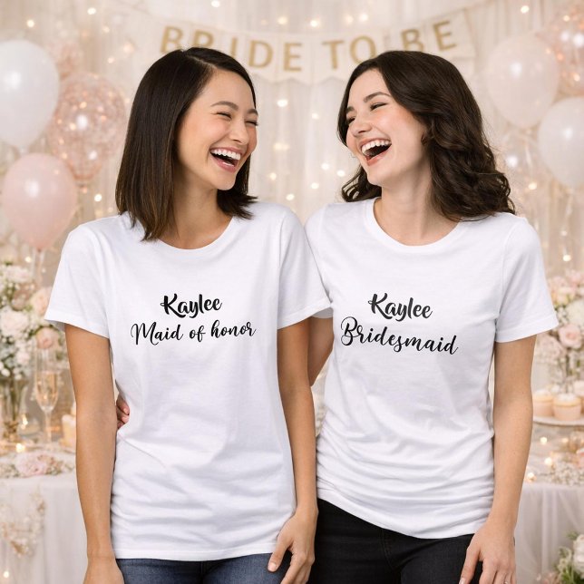 Camiseta Dama de honra Personalizado  (Criador carregado)