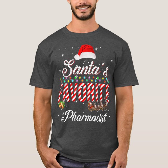 Camiseta Dama de Natal de Farmacêutico favorito (Frente)
