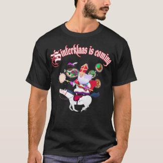 Camiseta Dama de pimenta de zwart de Natal de Sinterklaas