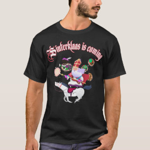 Camiseta Dama de pimenta de zwart de Natal de Sinterklaas