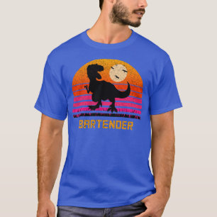 Camiseta Dama de sol de dinossauro barman para ele presente