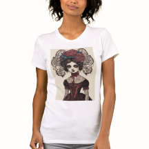 Dama de tatuagem (com cor de fundo)