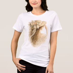 Camiseta Dama do Chapéu de Flores