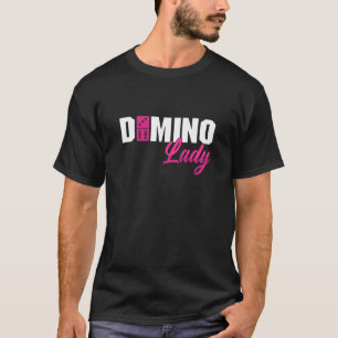 Camiseta Dama do Dominó Jogadora de Dominó Peças de Dominó