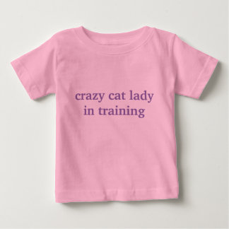 Camiseta dama louca de gato treinando o bebê tutu CUTE