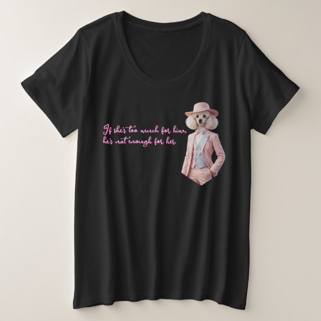 Camiseta Dama Poodle palavras sábias você é suficiente  (Frente do Design)