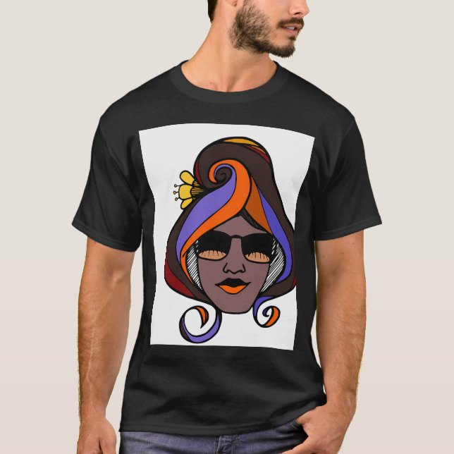 Camiseta Dama Sassy e Sofisticada - Funk de Flor Solar (Frente)