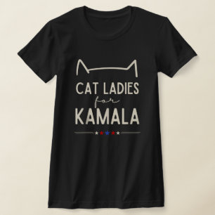 Camiseta Damas de Gato sem Filhos está votando em Kamala Ha