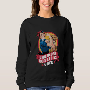 Camiseta Damas de Gato sem Filhos Vote Cachorro O Cachorro 