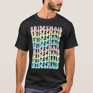 Camiseta Damas de Honra Eu Faço Equipe Retro Despedida de S