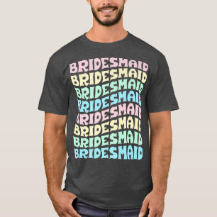 Camiseta Damas de honra Eu faço tripulação Retro despedida 