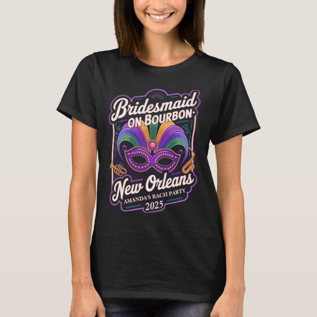 Camiseta Damas de honra no Bourbon | Despedida de solteira  (Frente)