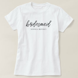 Camiseta Damas de Honra Personalizadas com Letra Minimalist