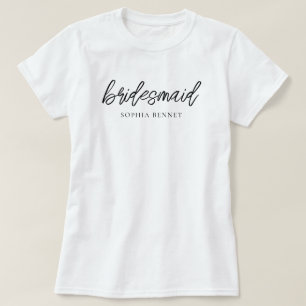 Camiseta Damas de Honra Personalizadas com Letra Minimalist