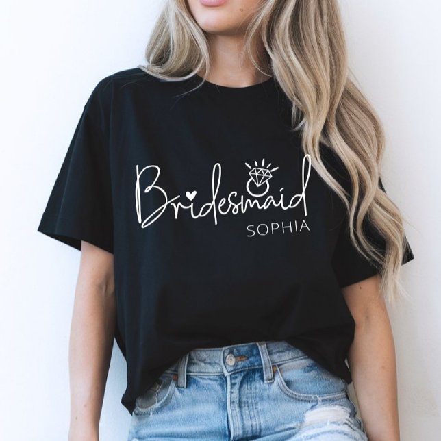 Camiseta Damas de Honra Personalizadas na Moda (Criador carregado)