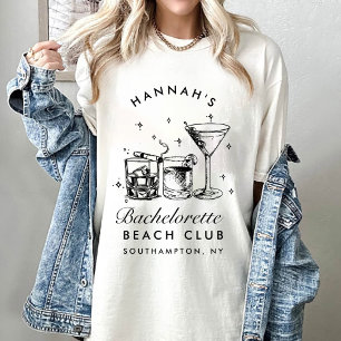 Camiseta Damas de Honra Retro Moderno Minimalista