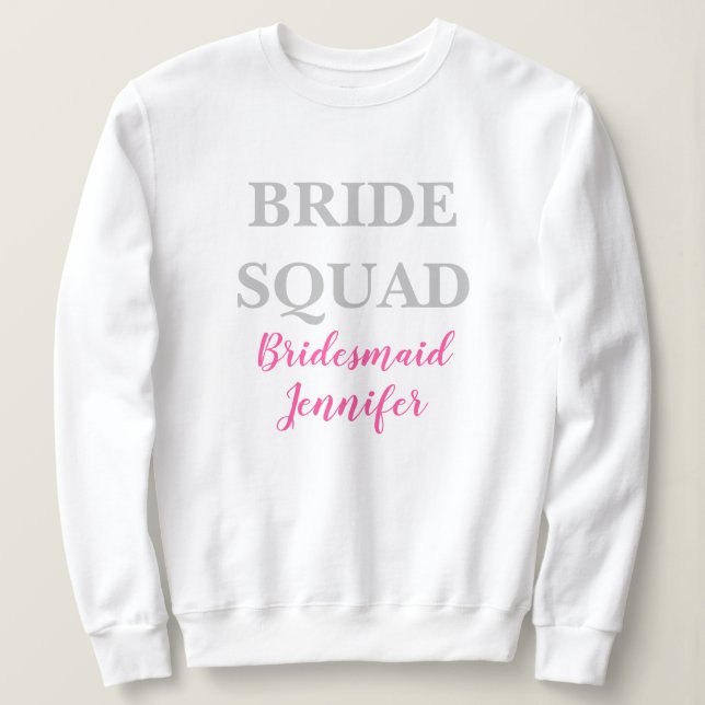 Camiseta Damas de honra Rosa Casamento Nome Personalizado D (Frente do Design)