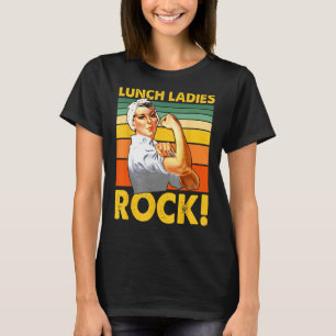 Camiseta Damas do Almoço Rock Trabalhadora da Cafeteria Se