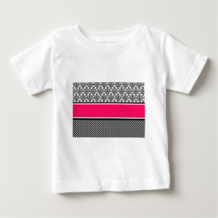 Camiseta damasco rosa quente