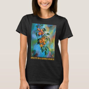 Camiseta Damascos em um Ramo de Verão Pintura de Alfred Fox