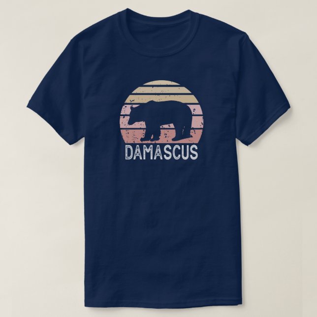 Camiseta Damascus Virginia Retro Bear (Frente do Design)