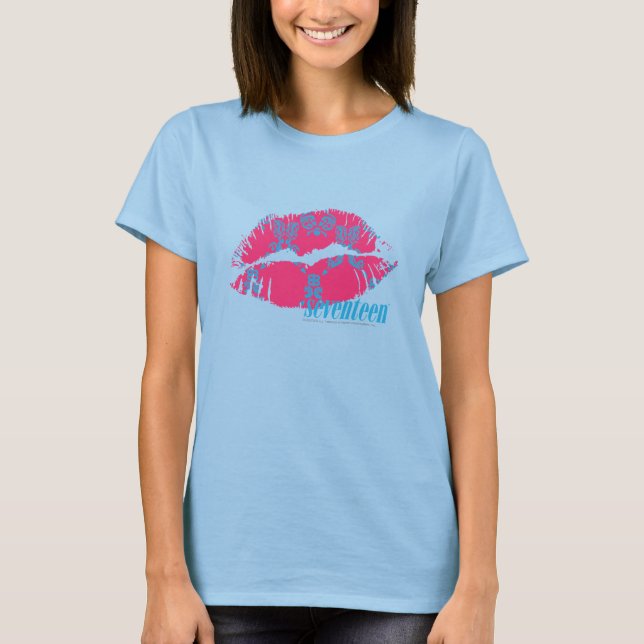 Camiseta Damask Aqua-Magenta (Frente)