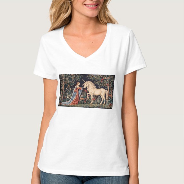 Camiseta Dame à la Licorne dans un Jardin (Frente)