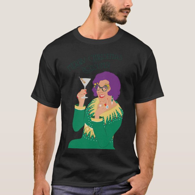 Camiseta Dame Edna Eeve Natal Aussie Feliz Natal (Frente)