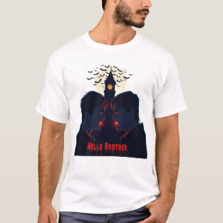 Camiseta Damon e Stefan Salvatore Gótica Halloween Art