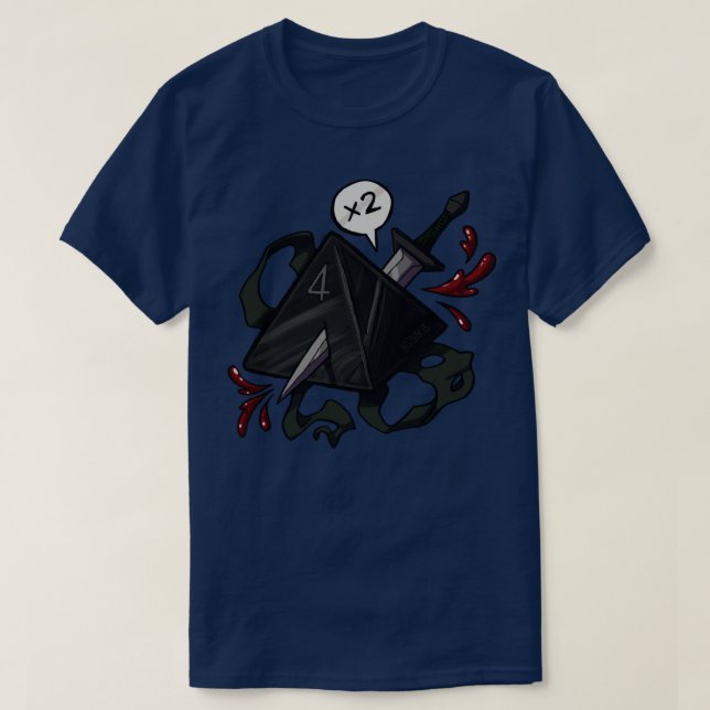 Camiseta DampD Dice Rogue (Frente do Design)