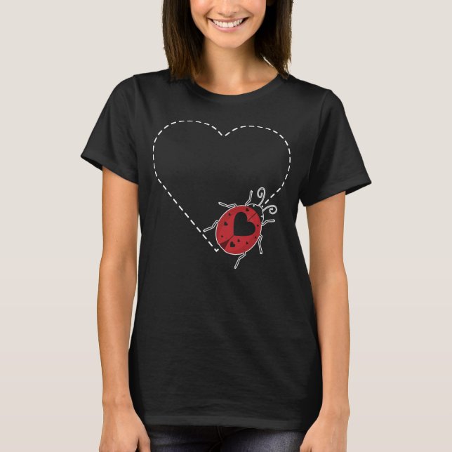 Camiseta Damybug Heart Beetle Insetos Entomologista (Frente)