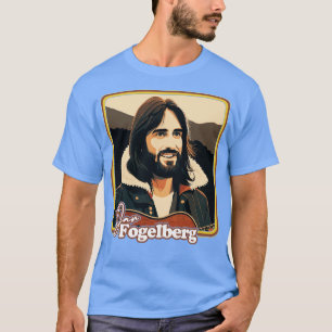 Camiseta Dan Fogelberg Estilo de Ilustração Retroativa