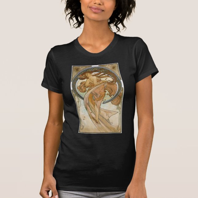 Camiseta Dança (1898), Alphonse Mucha Fine Art Nouveau (Frente)