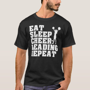 Camiseta Dança cheerleader Dizendo Dormir Cheerlead