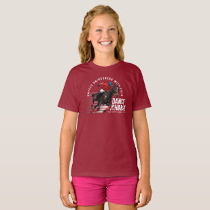 Camiseta Dança com Cavalo (Modo Escuro) Crianças