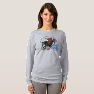Camiseta Dança com Cavalo (Polo Esporte) Mulheres Longa F