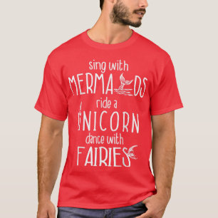 Camiseta Dança Com Fadas Ariel Mermaid Dons Engraçados Para