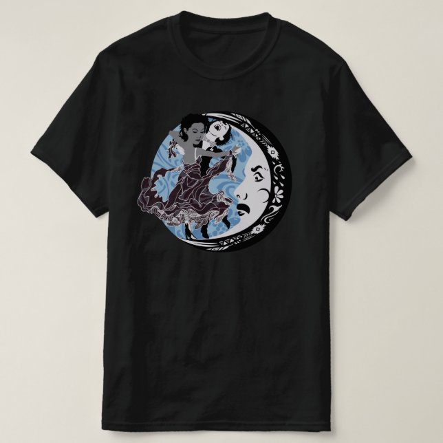 Camiseta dança com sua escuridão (Frente do Design)