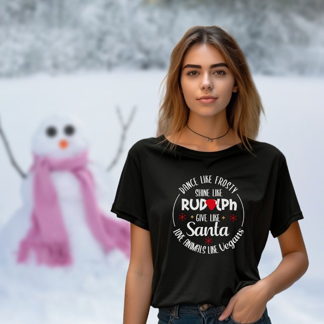 Camiseta Dança como carne fresca, amam animais como vegans  (Criador carregado)