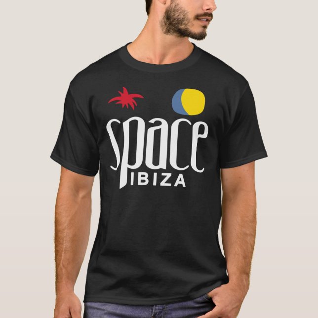 Camiseta Dança como no Espaço Ibiza Club preto - Espanha Es (Frente)